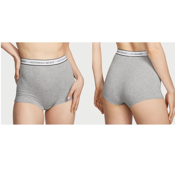 VICTORIA’S SECRET Heather Gray Women’s High Rise Boyshorts Size Medium - Picture 1 of 5
